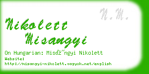 nikolett misangyi business card